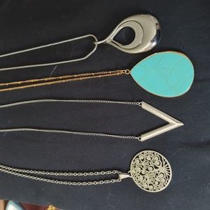 Lot of costume jewelry 3 silver and one gold